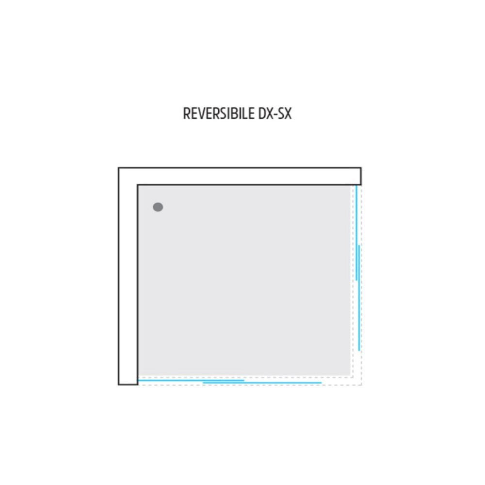 Box cabina doccia angolare con due ante scorrevoli in cristallo temprato trasparente *** misure 66.5-69.5x96.5-99.5xh...