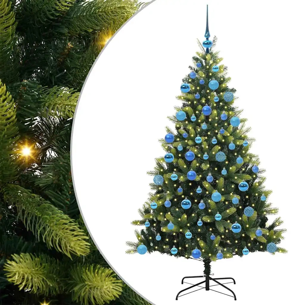 Albero di Natale | Decorazioni natalizie Artificiale a Cerniera con 300 LED 180 cm