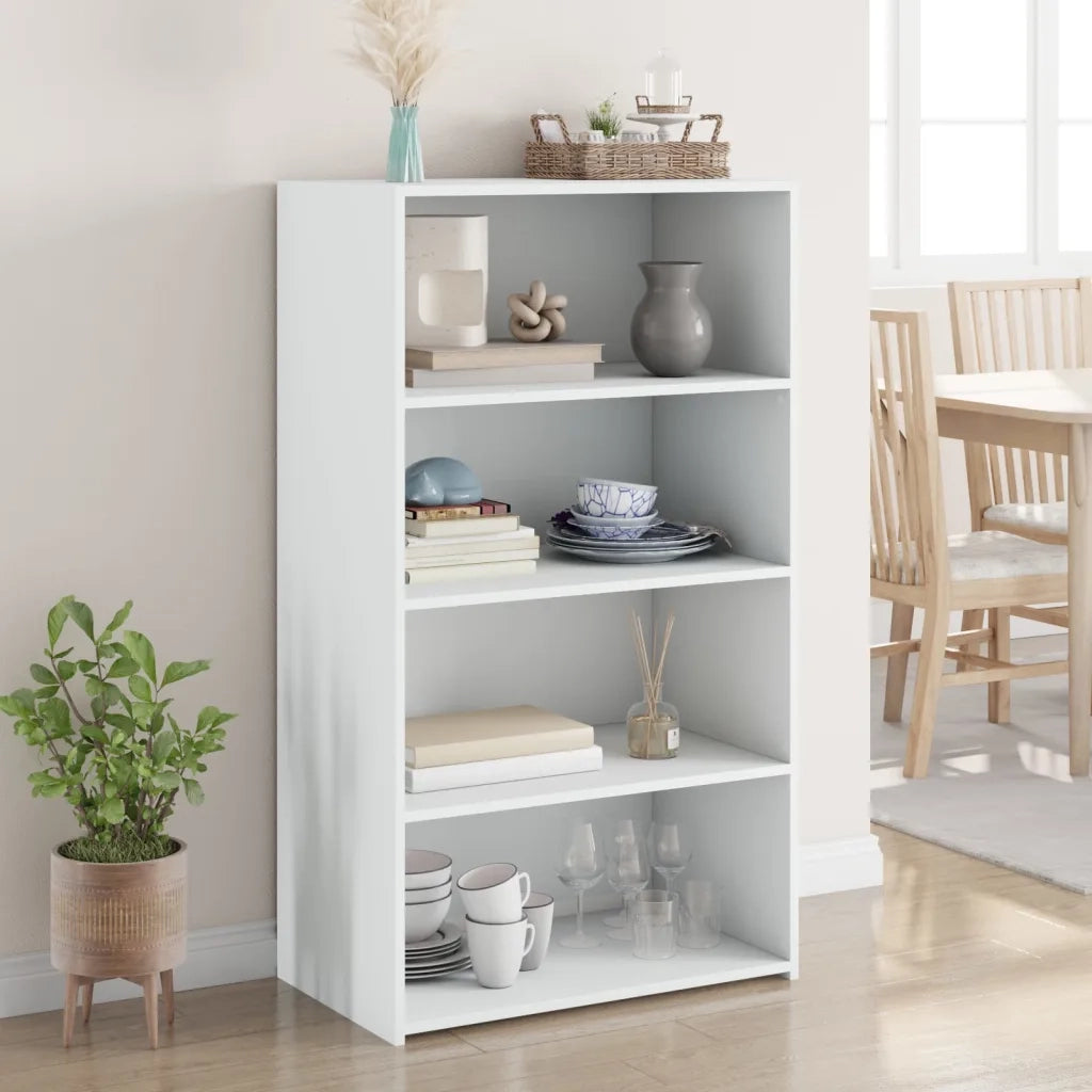 Credenza Bianca 70x41x124 cm in Legno Multistrato 846404