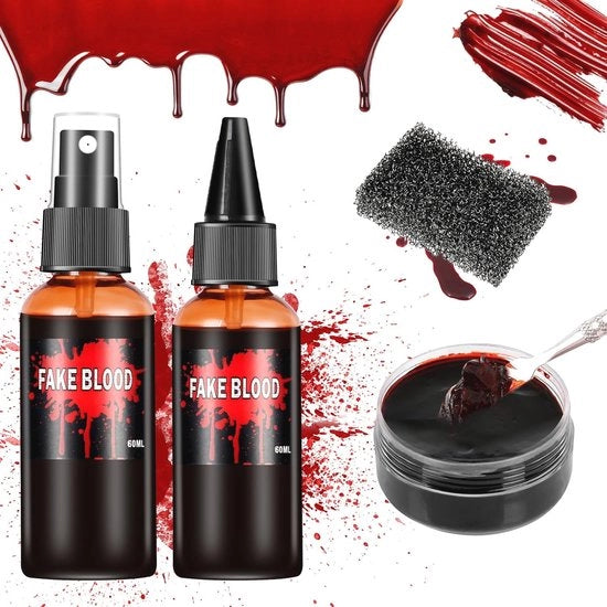 Set di trucco per Halloween e feste tematiche - plasma vampirico e crema plasma inclusa con spongia