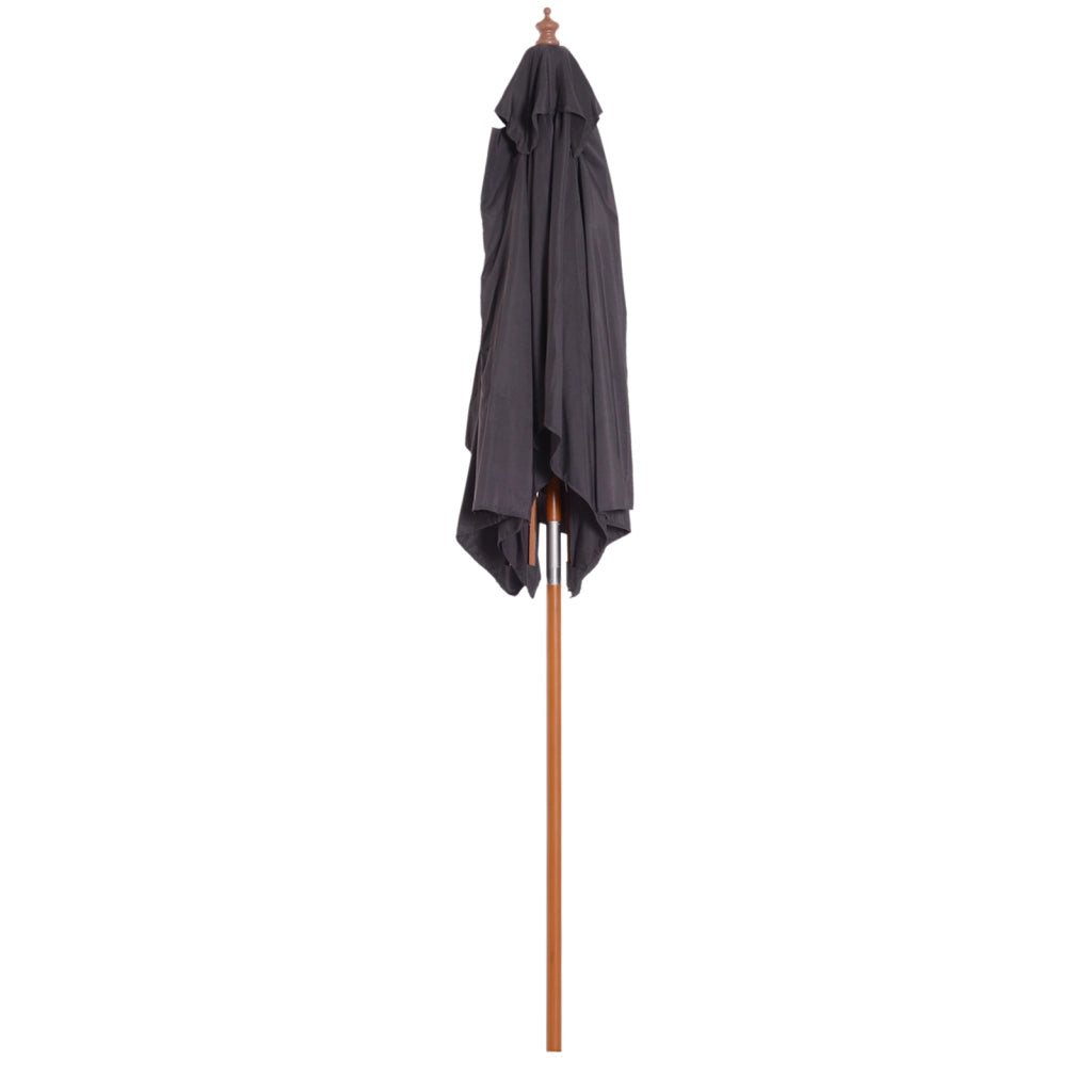Ombrellone da giardino pieghevole rettangolare ¨C zephmum ¨C 200x150x235 cm grigio scuro