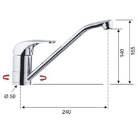 Rubinetto lavello con bocca girevole - serie project