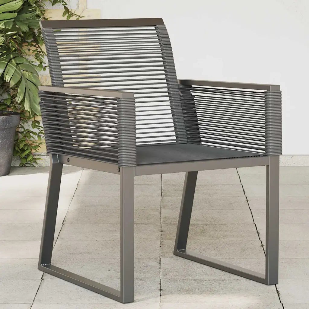 Sedie da Giardino Set 2 pz | Sedie da Esterno Polyrattan Nero