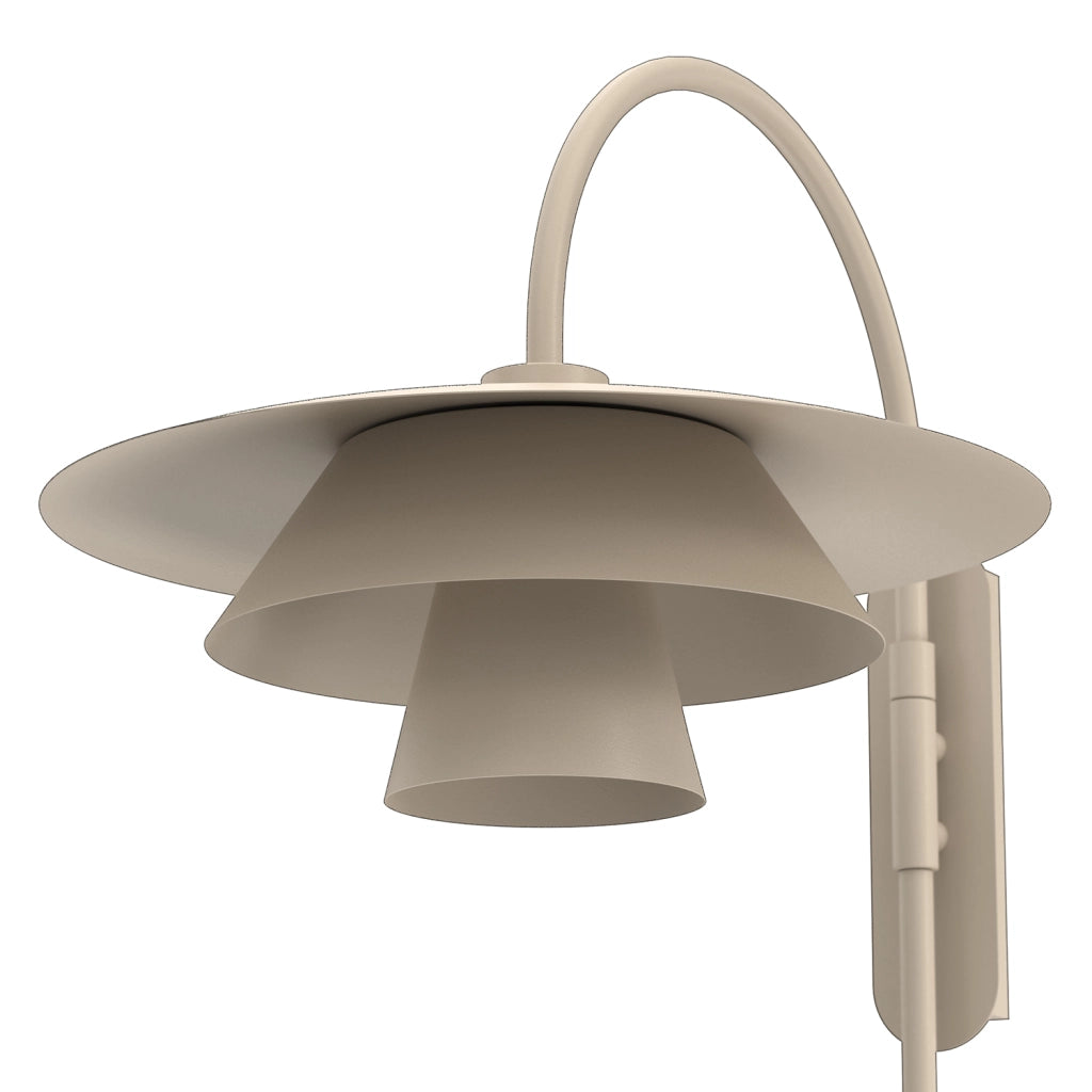 Applique decorativa Plato 1 luce E27 beige metallo Luminex