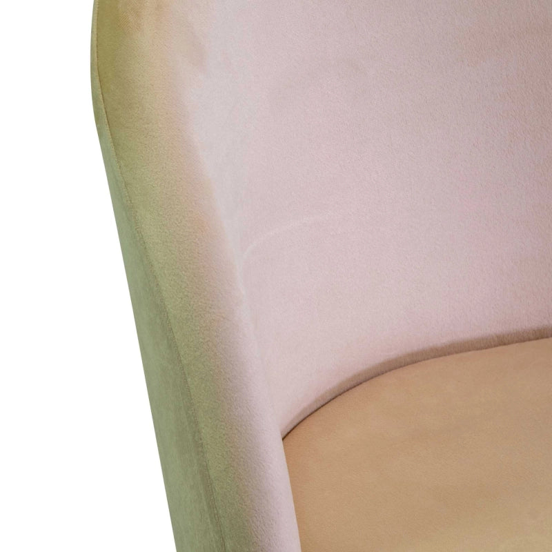 Sedia velluto Sammi crema struttura oro cm 50x57h47/77,5