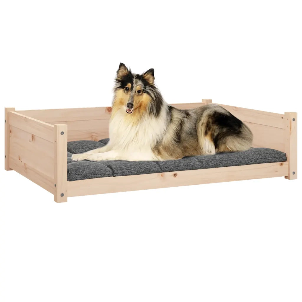 Cuccia per Cani 95,5x65,5x28 cm in Legno Massello di Pino 821457
