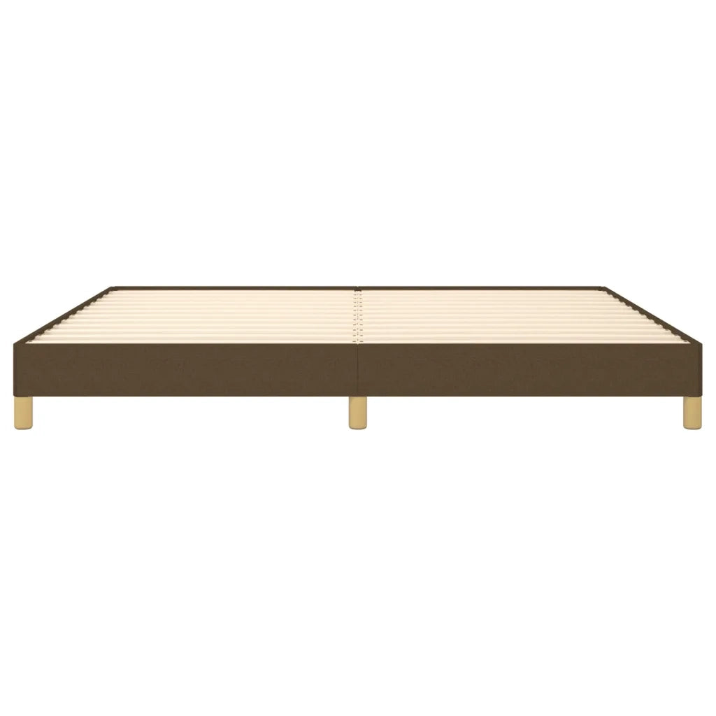 Giroletto senza Materasso Marrone Scuro 200x200 cm in Tessuto 346845