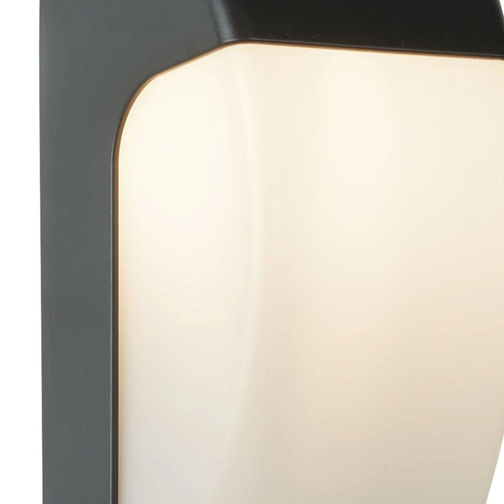 Applique da parete per esterni costiera, in polipropilene grigio, diffusore opalino