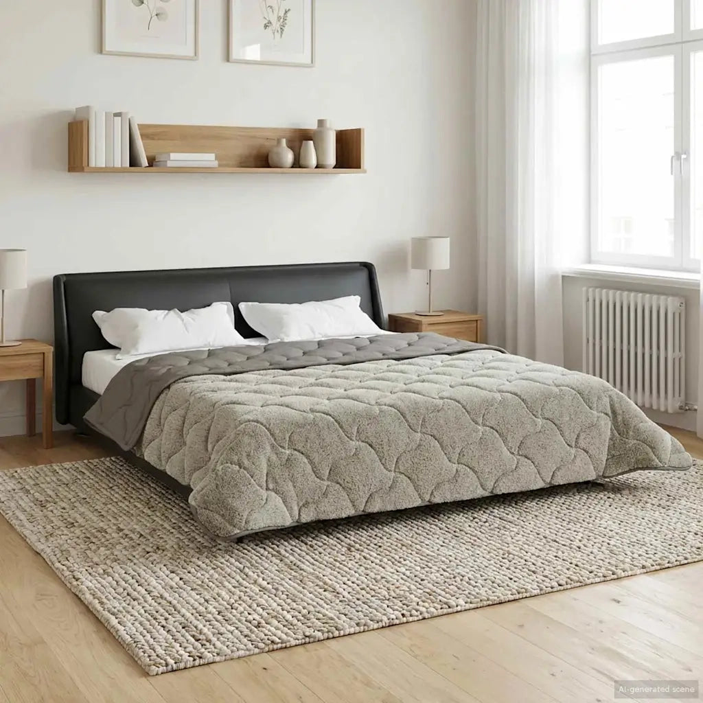 Piumone Completo Annuale Trapuntato Grigio chiaro 220 x 240 cm 42026250