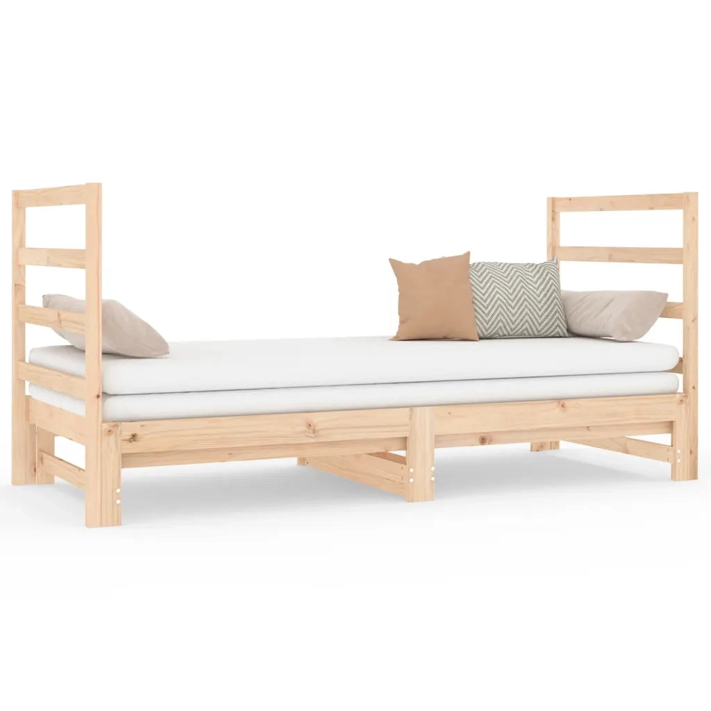 Letto da camera | Dormeuse Estraibile 2x(90x190) cm Legno Massello di Pino