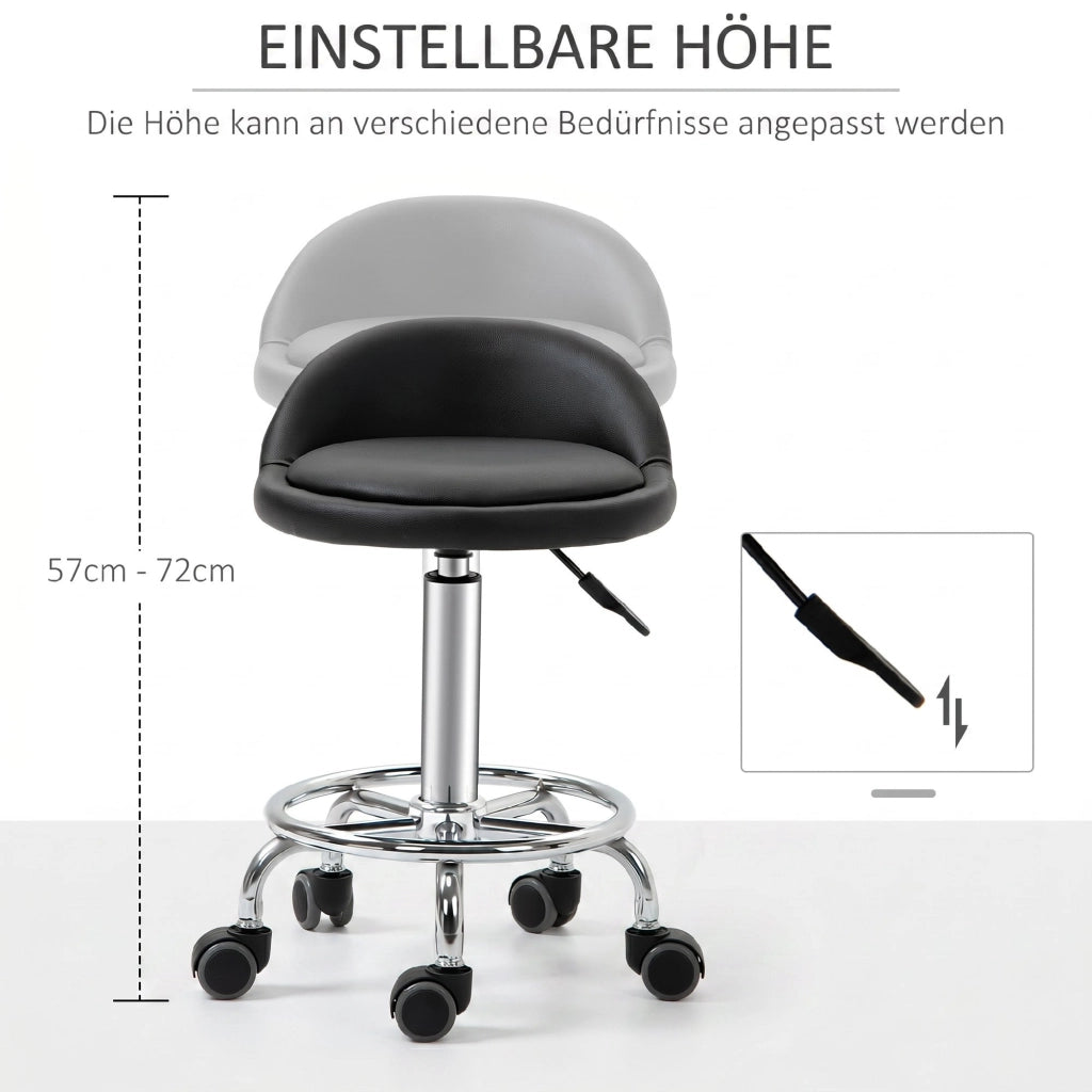 Poltrona girevole con schienale ¨C Minimal ¨C Grigio, altezza regolabile 57-72 cm