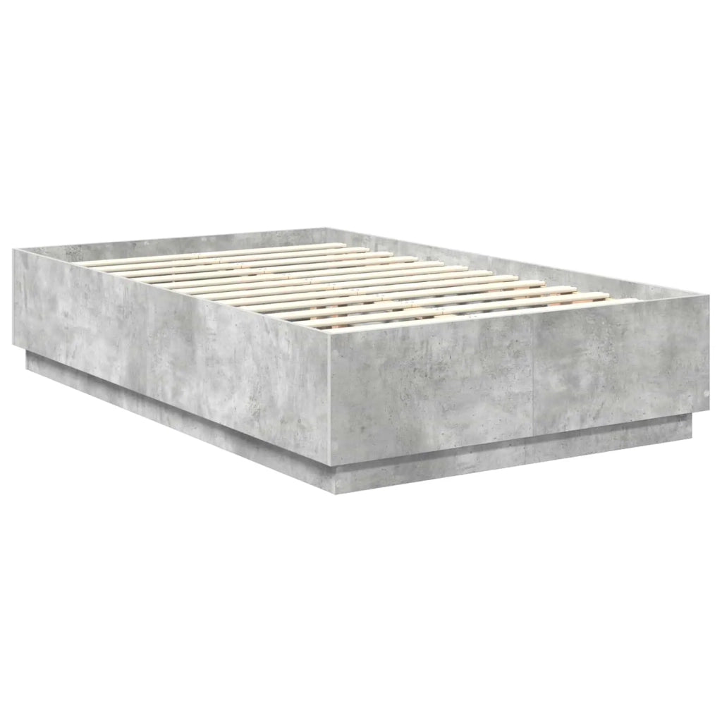 Struttura del letto con testiera-Giroletto con Testiera Grigio cemento 135 x 190 cm 259478