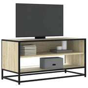 vidaXL Mobile TV Rovere Sonoma 91x40x46 cm Legno Multistrato e Metallo