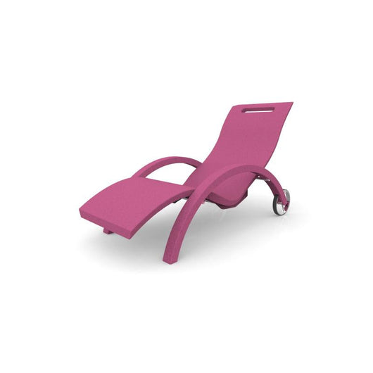 Sdraio Chaise Longe Lettino  Da Esterno Prendisole In Polietilene Colore Fuxia Cv-S110/4003