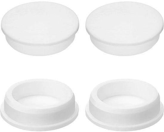 Hoeziene Silicone Plugghe 58 mm - Impermeabili/Resistenti al Contatto con i Materiali - Coperture per Montaggio di Mobili - Riparazione di Veicoli - Sostenibili - Stopper in Gomma Bianca
