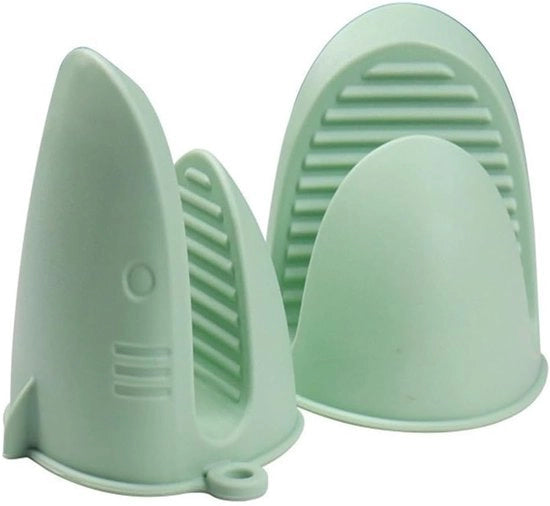 Ovenwanten in Silicone - 2 pezzi - Manopole per forno - Resistente al calore fino a 230 °C - Verde