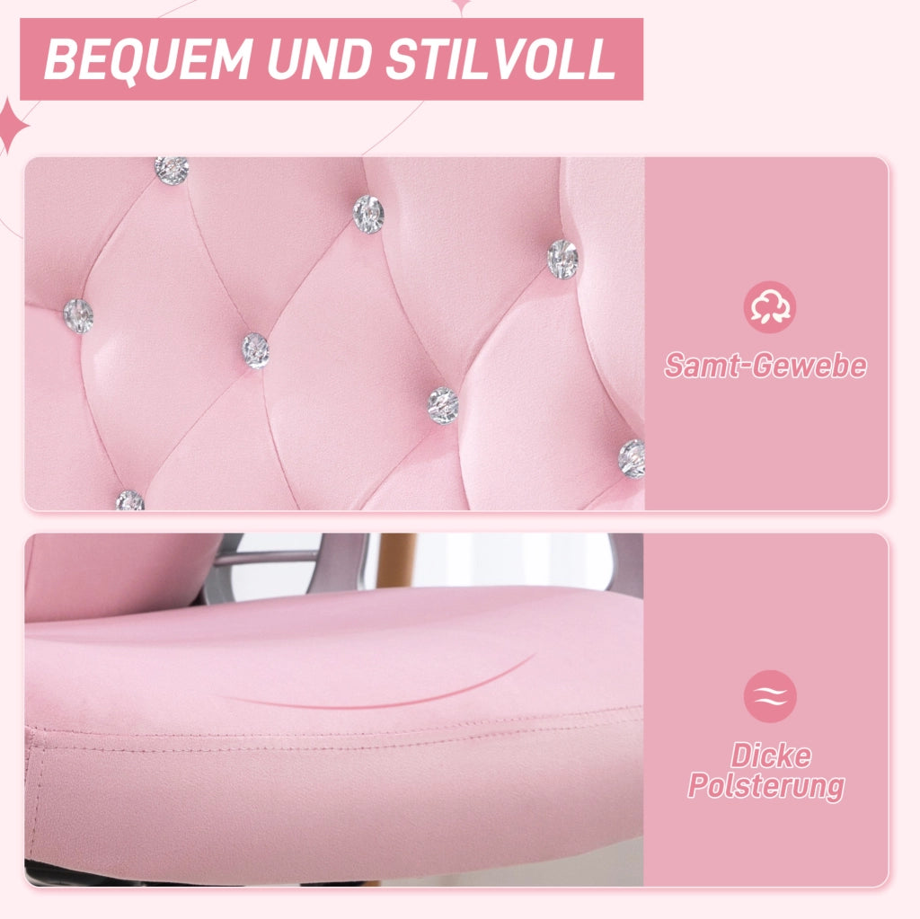 Sedia da ufficio rosa con funzione dondolo