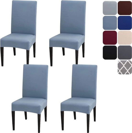 Set di 4 o 6 coppe di protezione per sedie da tavolo, rimovibili, lavabili, protezione per sedie, decorazione, coppe per sedie per hotel, cerimonia, banchetto, cucina, ristorante, casa, matrimonio, festa.