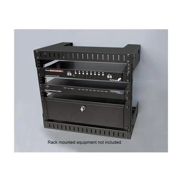 Startech.com 8u 19" rack di rete per montaggio a parete a 2 staffe - rack open frame a muro profondo 30cm. rack per dati/av/it/apparecchiature informatiche/patch panel con dadi e viti a gabbia, capacità 61 kg - RK812WALLO