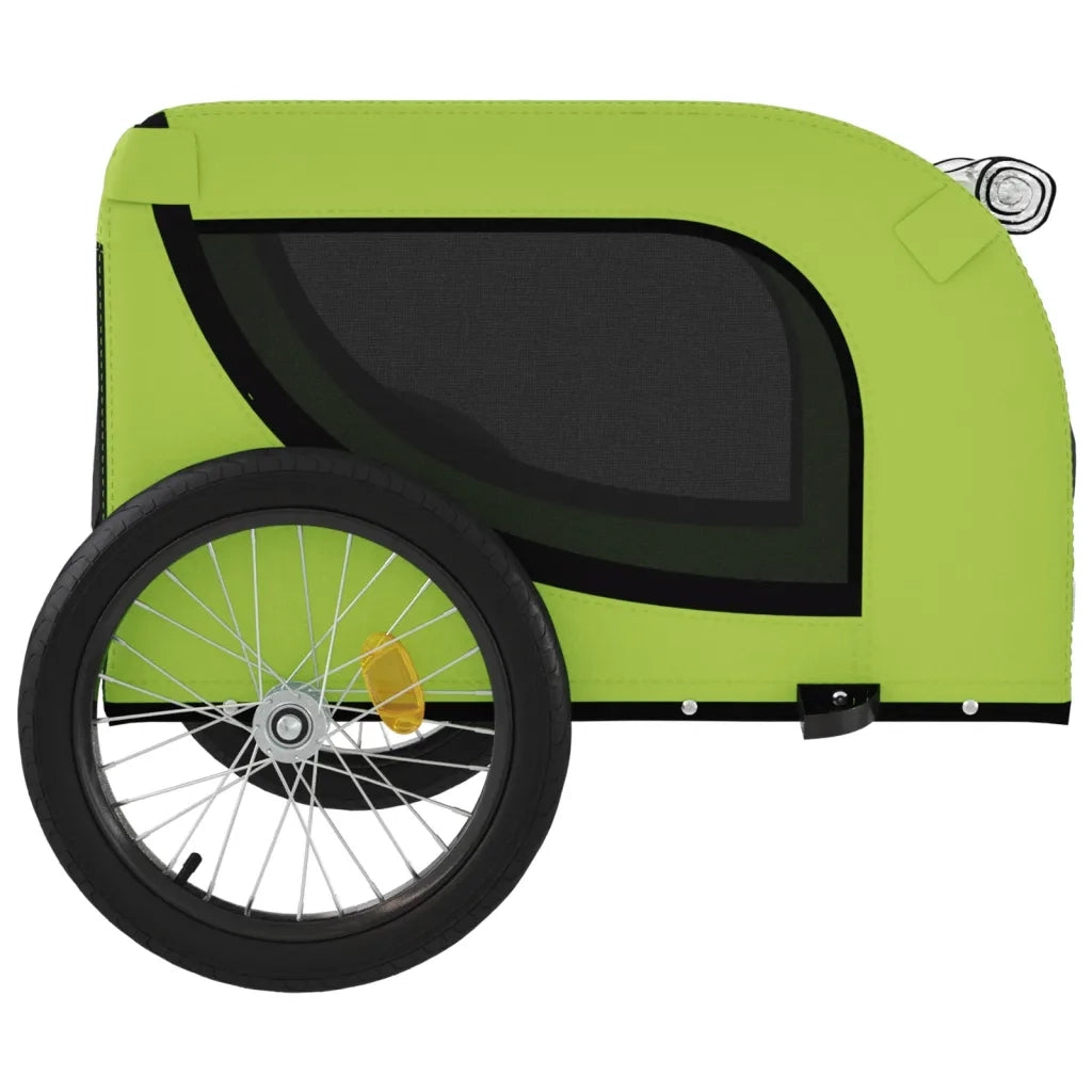 Rimorchio da Bici per Animali Verde e Nero Oxford e Ferro CFW4073702