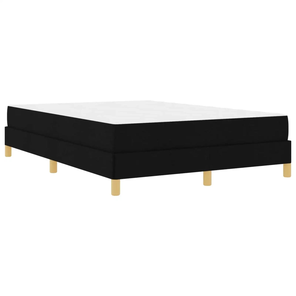 Letto a molle con materasso Nero 140 x 200 cm Tessuto
