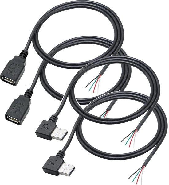 Cavo di connessione USB 4 conduttori 90 gradi 100cm 4 pezzi