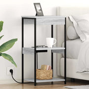 Armadio da Notte con lo scaffale Grigio Sonoma 41 x 31 x 76 cm 859548