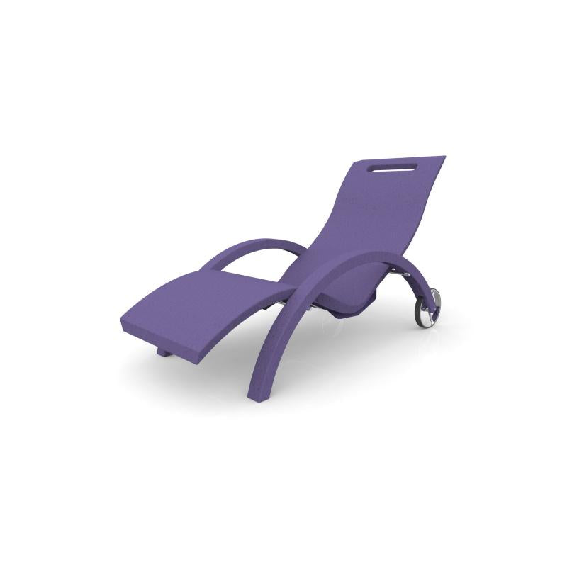 Sdraio Chaise Longe Lettino  Da Esterno Prendisole In Polietilene Colore Viola Cv-S110/4005
