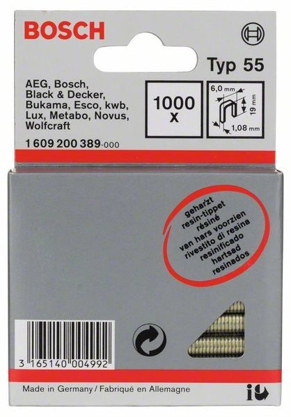 1609200389 - Graffetta sottile tipo 55 resinata 6 x 1,08 x 19 mm