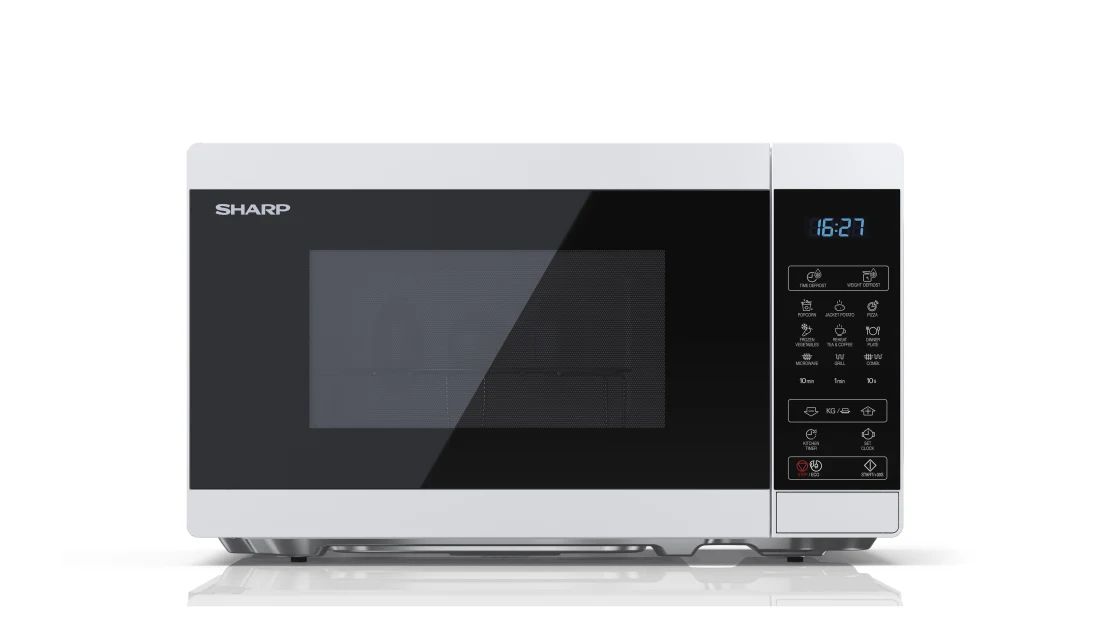 Sharp yc-mg02e-w forno a microonde blu, bianco superficie piana 20 l 800 w - SHAYCMG02EW