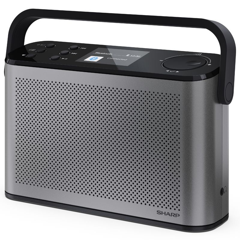 Sharp osaka dr-p540(gy) - radio digitale portatile - dab/dab+ - 2.4 slide show display - bluetooth 5.3 - storm grey - SHADRP540GY