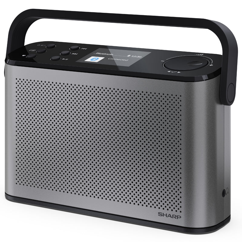 Sharp osaka dr-p540(gy) - radio digitale portatile - dab/dab+ - 2.4 slide show display - bluetooth 5.3 - storm grey - SHADRP540GY