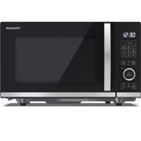 Sharp yc-qg254ae-b forno a microonde nero microonde combinato superficie piana 25 l 900 w