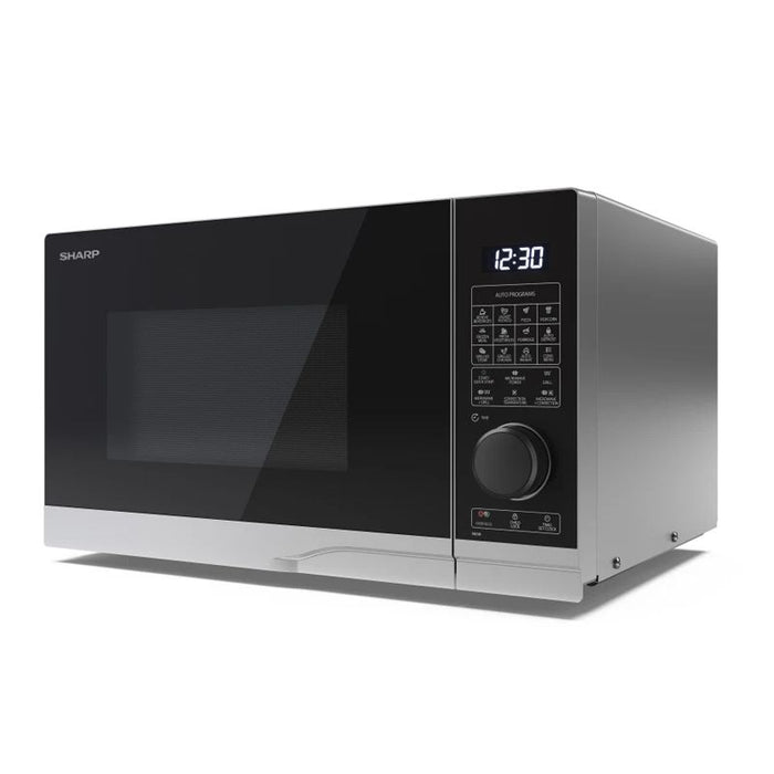 Sharp yc-pc254ae-s - forno a microonde 25lt - 900w - controllo digitale - grill - 11 livelli di potenza - black/silver - SHAYCPC254AES