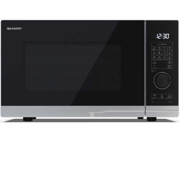 Sharp yc-pg284ae-s forno a microonde nero, argento microonde con grill superficie piana 28 l 900 w