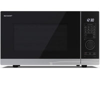 Sharp yc-pg284ae-s forno a microonde nero, argento microonde con grill superficie piana 28 l 900 w