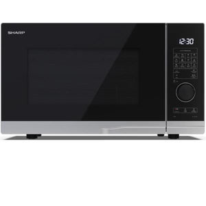 Sharp yc-pg284ae-s forno a microonde nero, argento microonde con grill superficie piana 28 l 900 w