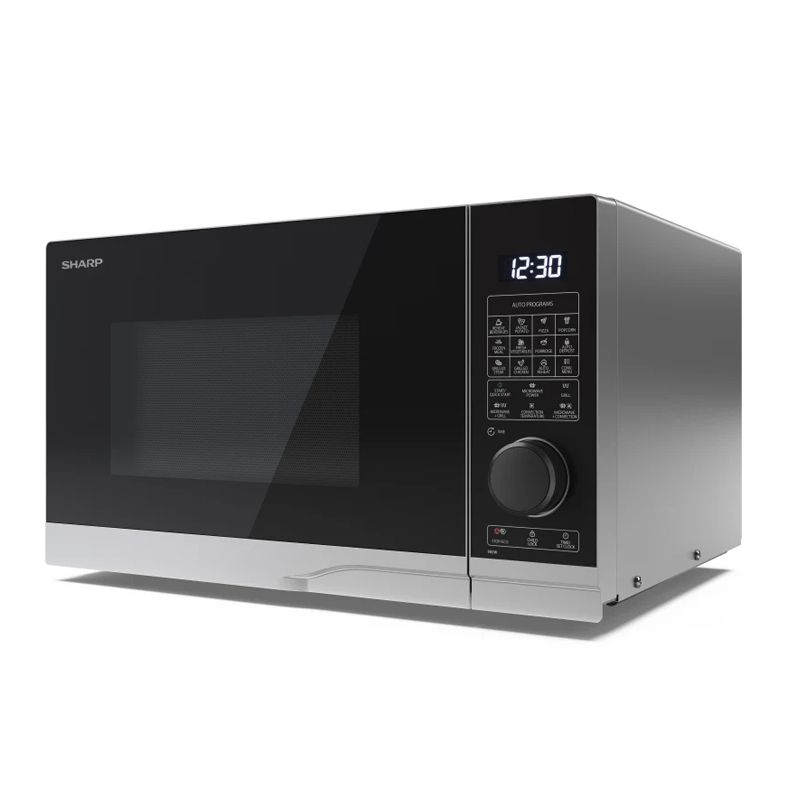 Sharp yc-pc284ae-s - forno a microonde 28l - 900w - controllo digitale - grill - 11 livelli di potenza - black/silver - SHAYCPC284AES