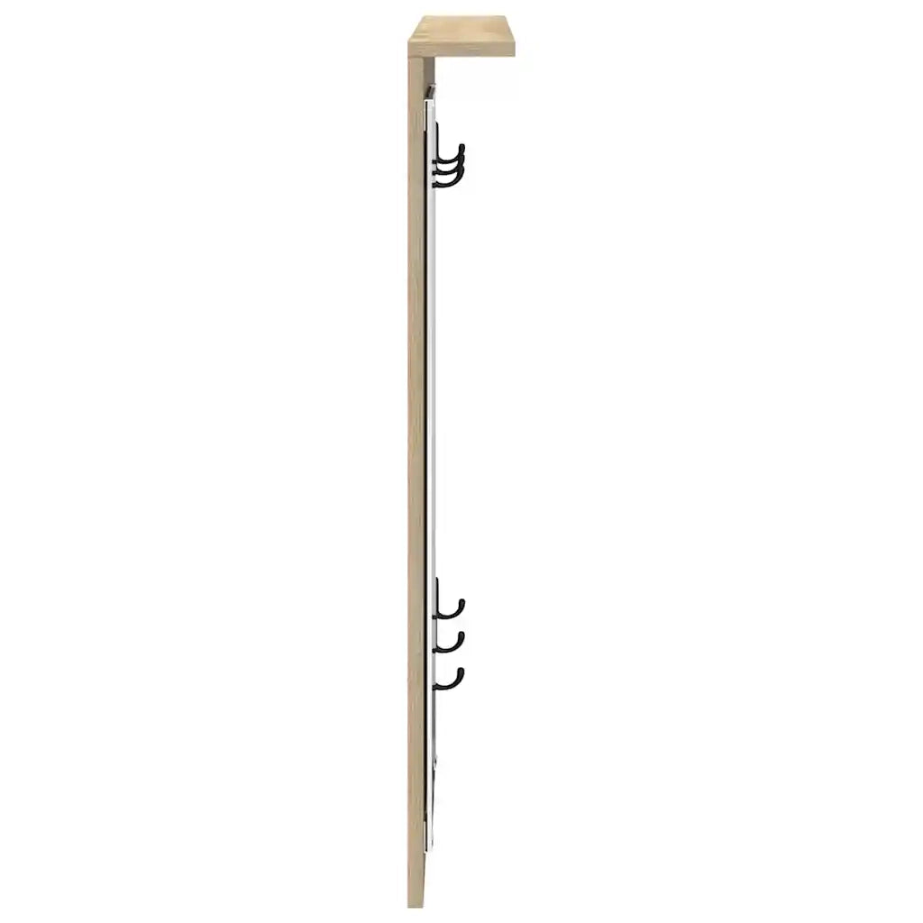 Appendiabiti a muro con specchio rovere sonoma 84 x 10 x 80 cm CFW4134538