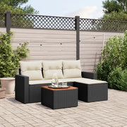 Set Divani da Giardino 5 pz con Cuscini in Polyrattan Nerocod mxl 87652
