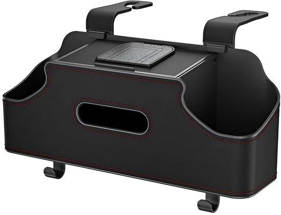 Organizzatore multifunzionale per sedili posteriori dell'auto - cassettino di stoccaggio per sedili anteriori con 2 contenitori per bicchieri