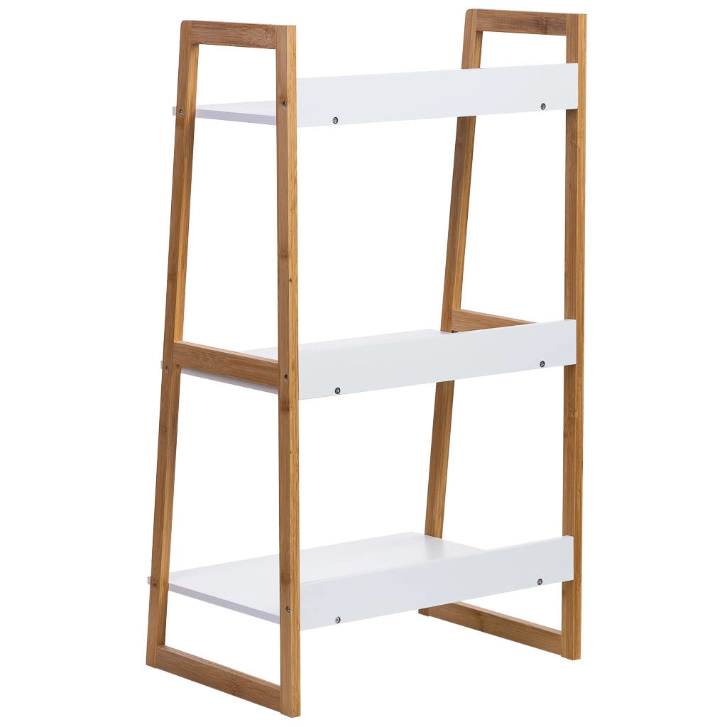 scaffalatura in legno bianco a 3 ripiani 50x36x90h cm