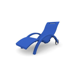 Sdraio Chaise Longe Lettino  Da Esterno Prendisole In Polietilene Colore Blu Cv-S110/5002