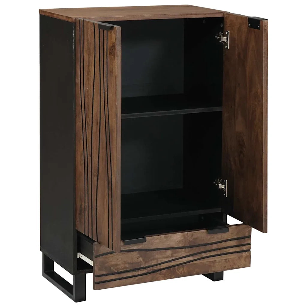 Credenza | Highboard Marrone 60 x 33 x 100 cm legno massello di mango