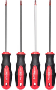Set a 4-in-1 di Torx, punta magnetica, 4 chiavi Torx a croce, T20, T25, T27, T30, punta rossa | rosso, brillante, acciaio S2