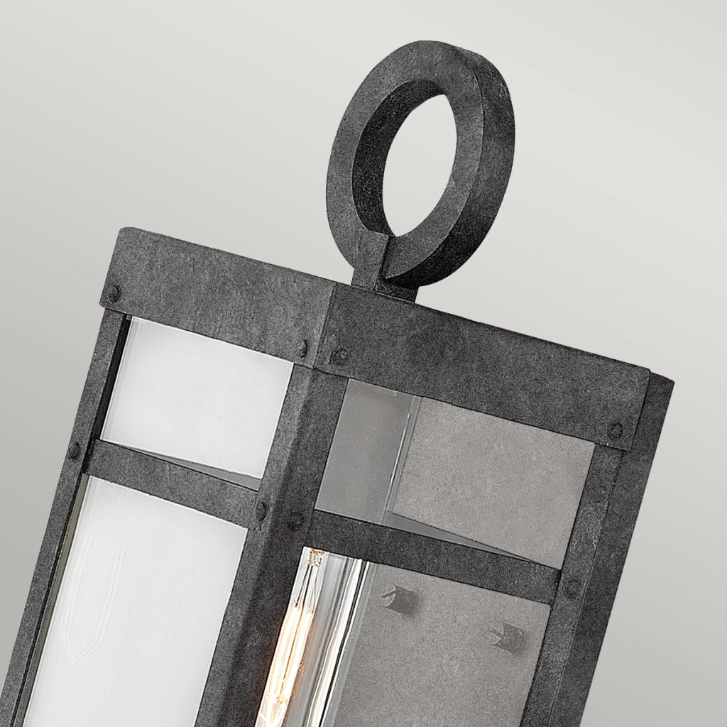 Applique esterna retro zinco anticato E27 IP44 Porter Quintiesse