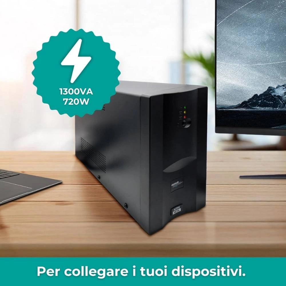 Mach power ups lit13m 1300va con display digitale e stabilizzatore av