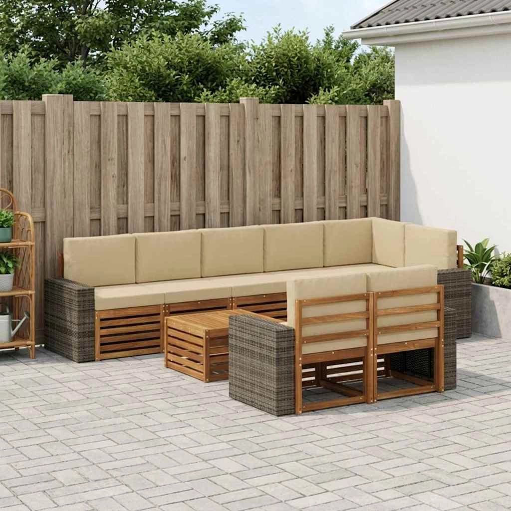 Set divani Legno di Acacia Massello 3384549