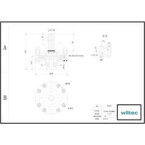 Frizione per albero cardanico scanalato a 6 denti Filetto esterno e interno 1 3/8" Max 1200Nm Giallo