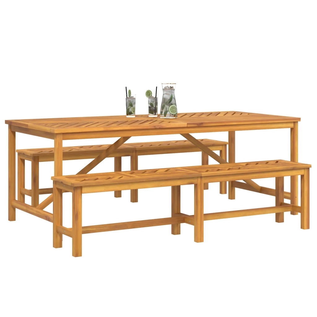 Set da Pranzo per Giardino 3 pcs Marrone 3154119